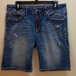 Miss Me Boyfriend Denim Bermuda Shorts Size 28